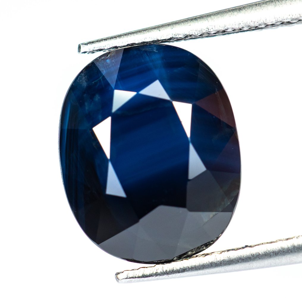 Nincs minimálár Zafír  - 7.52 ct - Bellerophon Gemlab - Mélykék-zöldes #2.1