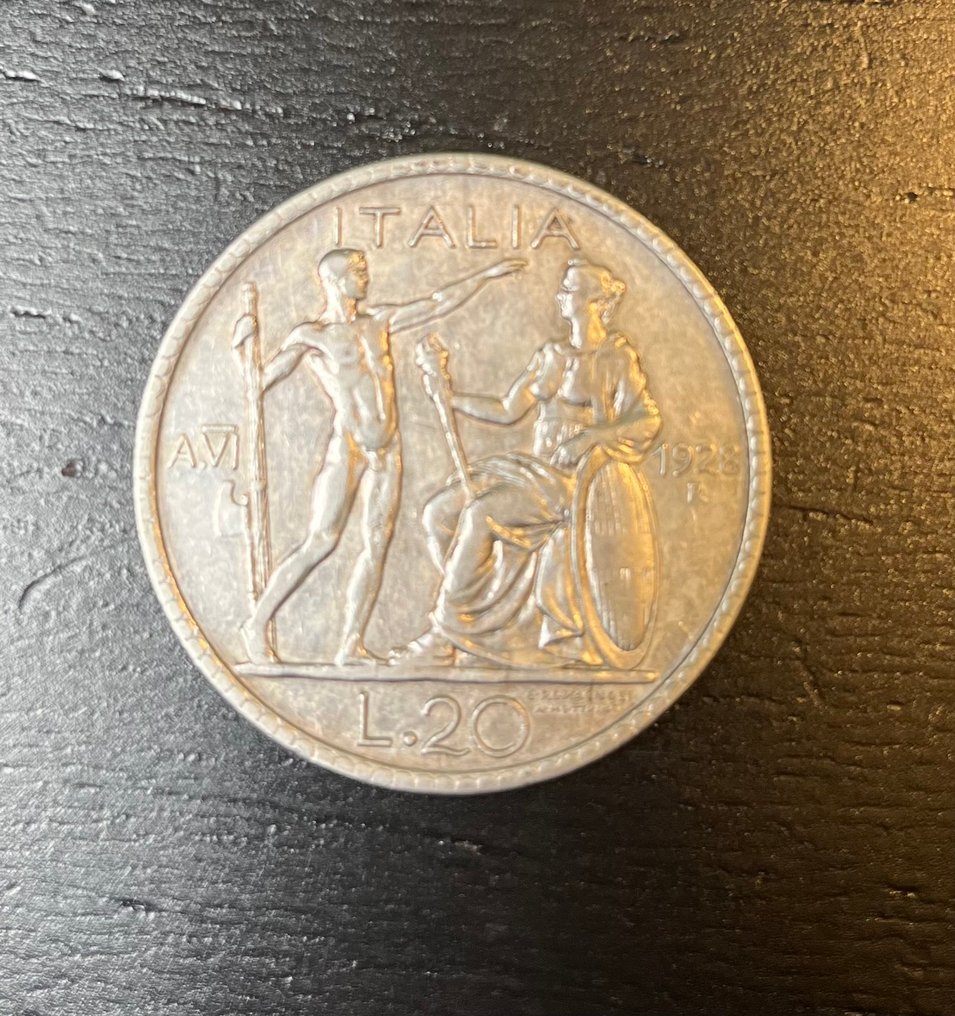 . Olaszország - Nápolyi Királyság 20 Lire 1928 "Littore" #1.0