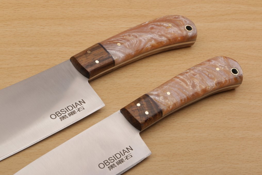 Obsidian - Μαχαίρι κουζίνας - Kitchen knife set - Παρουσίαση της σειράς Obsidian Custom Made Range Chef Knives Traditional Craft - Εξειδικευμένο Χάλυβα - Ολλανδία #3.2