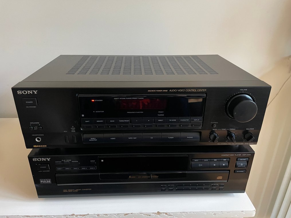 Sony - STR-GX311 forstærker og CDP-C345 5-disk CD-vælger Hi-fi sæt - Flere modeller #1.0