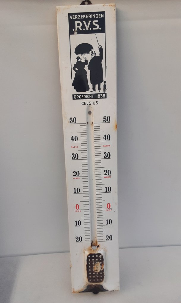 Foremail - Thermometer - R.v.s - Sign - Enamel #1.0