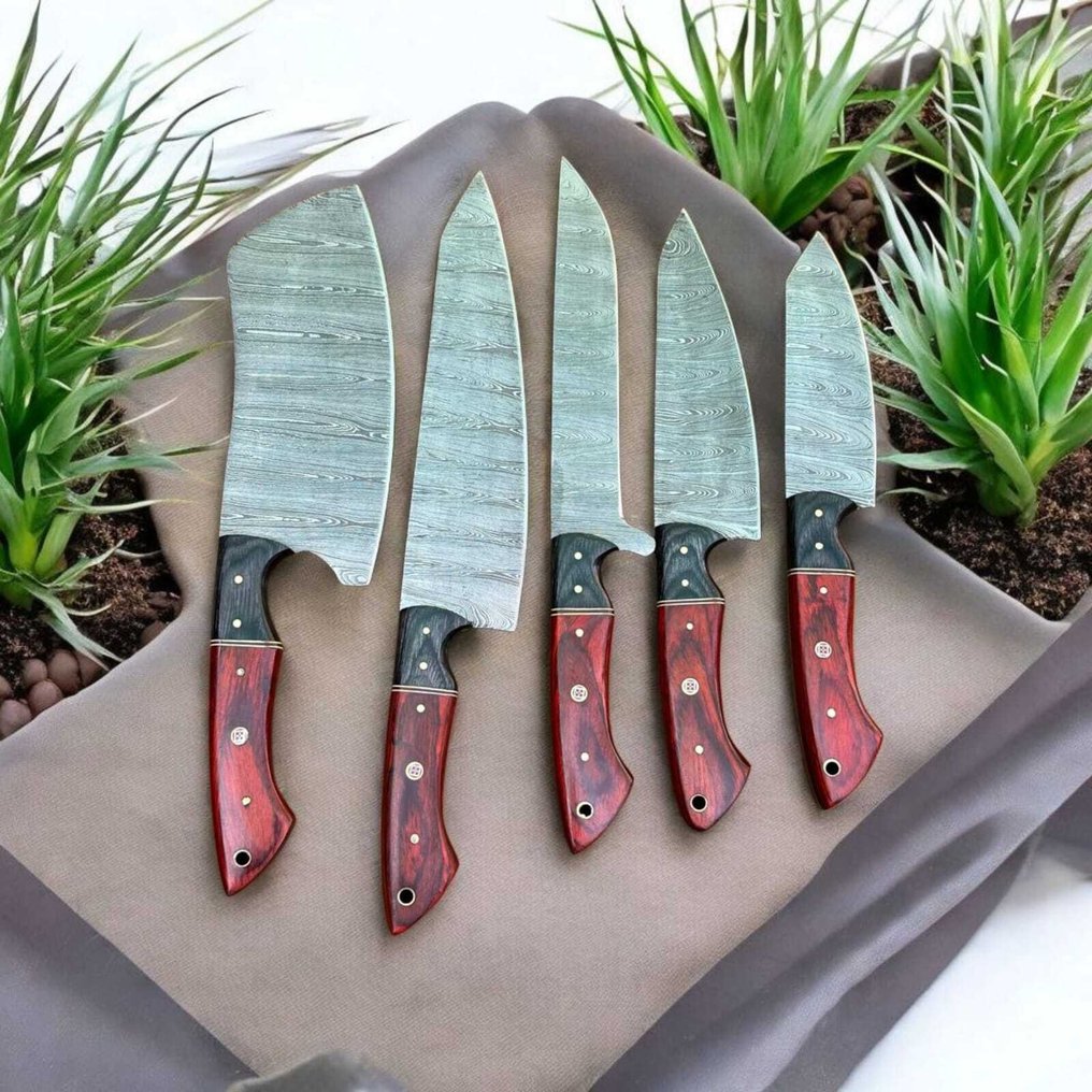 Μαχαίρι κουζίνας - Chef's knife -  Σίδερο & Ξύλο - ατσάλι Δαμασκού - Ρωσία - Χειροποίητο #1.0