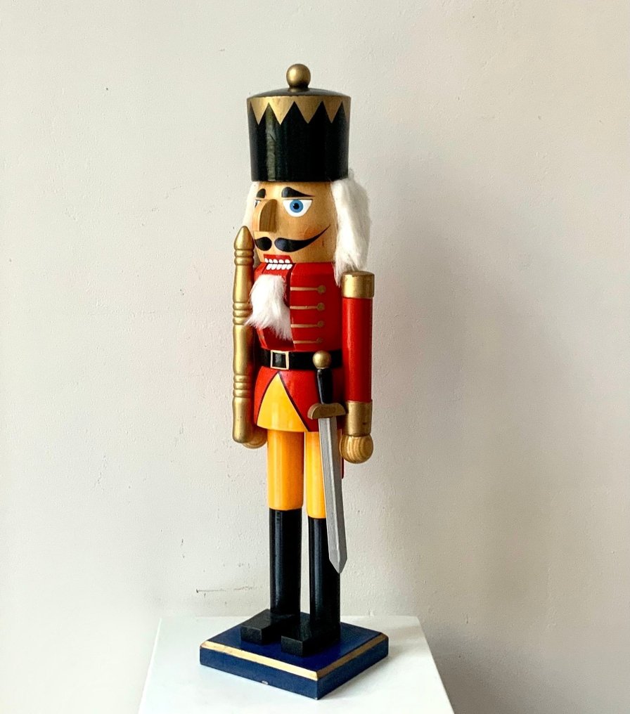 Juleophæng figurer - Træ - XL Musketier Nussknacker omkring 1960/70 #1.0