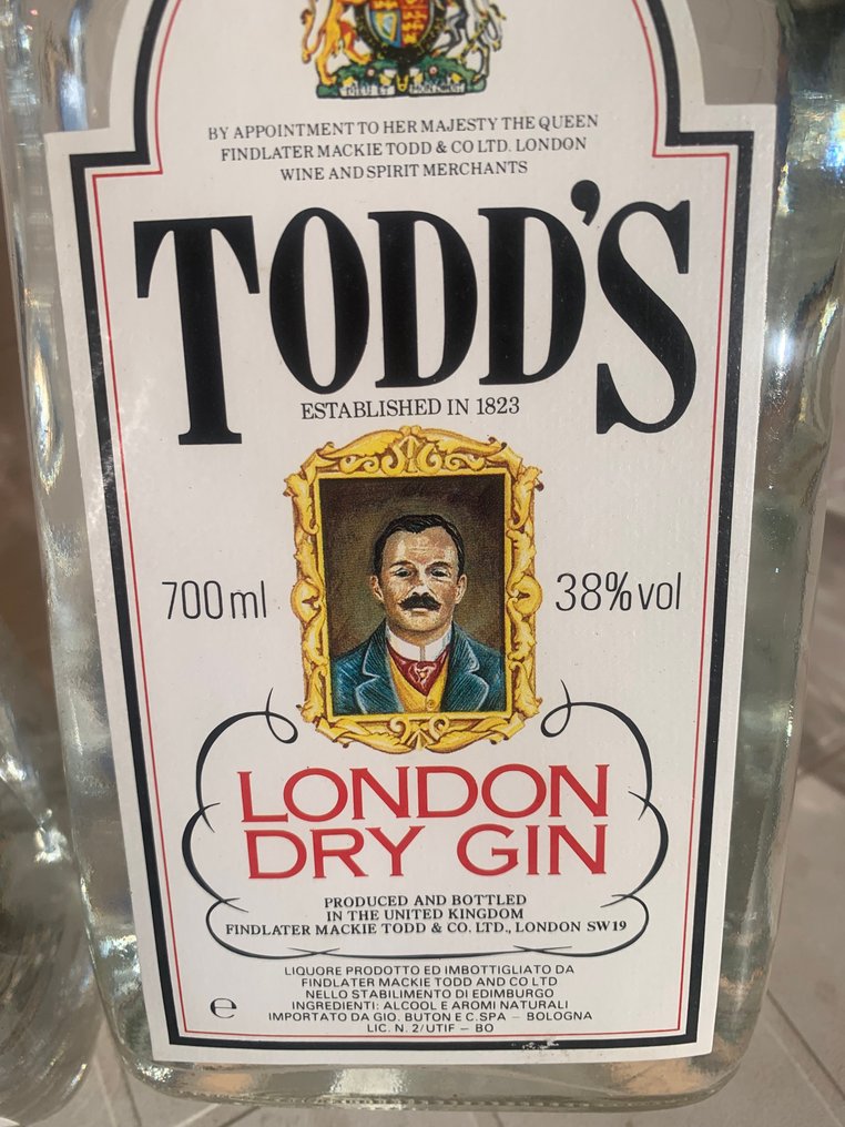 Todd's - London Dry Gin  - b. 1990‹erne - 70 cl - 6 flasker #3.2