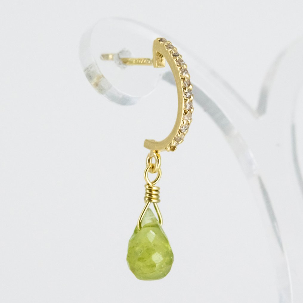 Drop fülbevaló - 18 kt. Sárga arany -  1.80ct. tw. - Gyémánt - Olivina #2.1