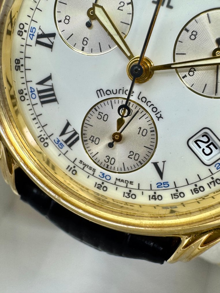 Maurice Lacroix - Les Classiques Chronograph 18k Goldplated G10 - No Reserve Price - 04663 - Men - 1990-1999  #4.3