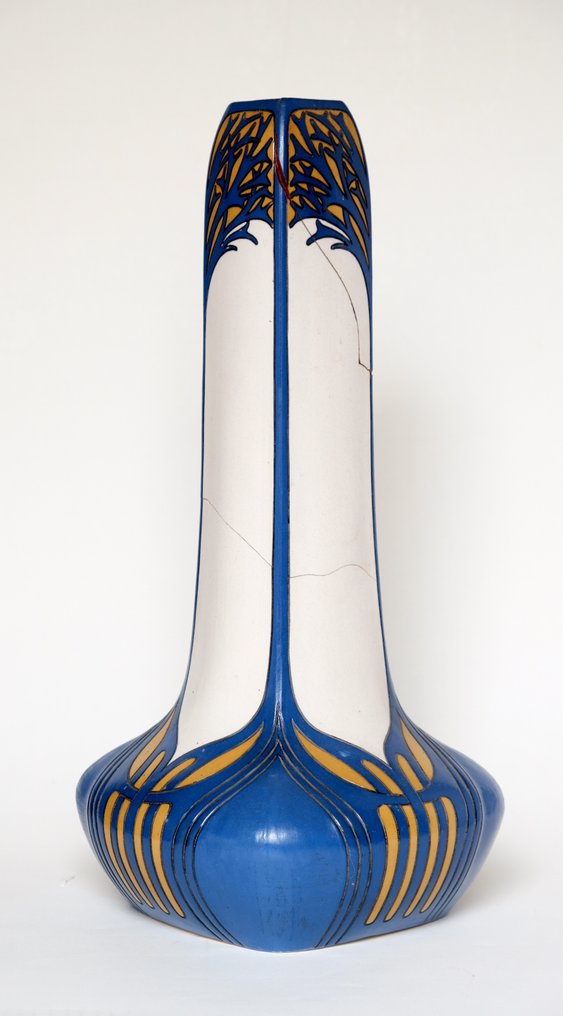 Villeroy & Boch, Mettlach Jugendstil - Βάζο -  Nr. 2915  - Πήλινα - Chromolith Technik #4.3