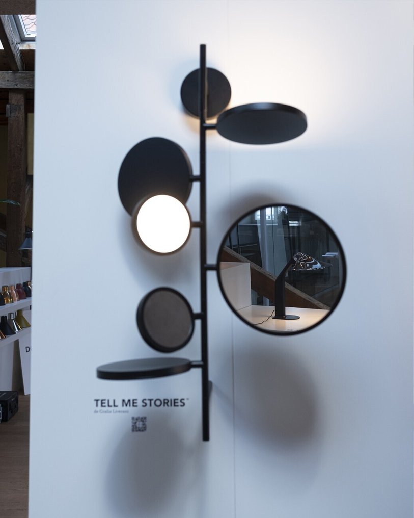 DCW éditions Paris - Giulia Liverani - Φωτιστικό τοίχου - Πες μου ιστορίες noir. - Χάλυβας #3.2