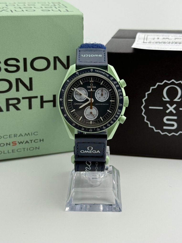 Omega x Swatch - MoonSwatch - Mission on Earth - Ei pohjahintaa - S033G100 - Unisex - 2022 #1.0