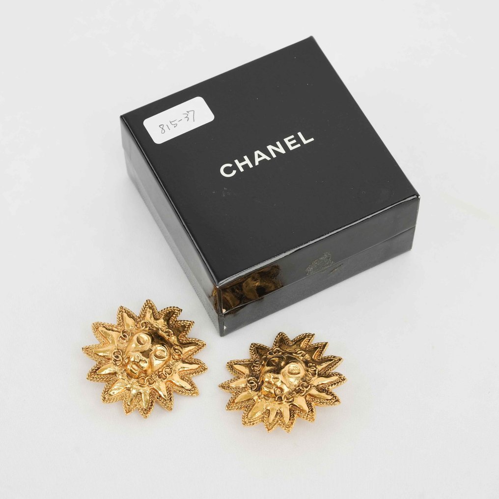 Chanel - 金色调 - 耳环 - 复古狮子图案 #1.0