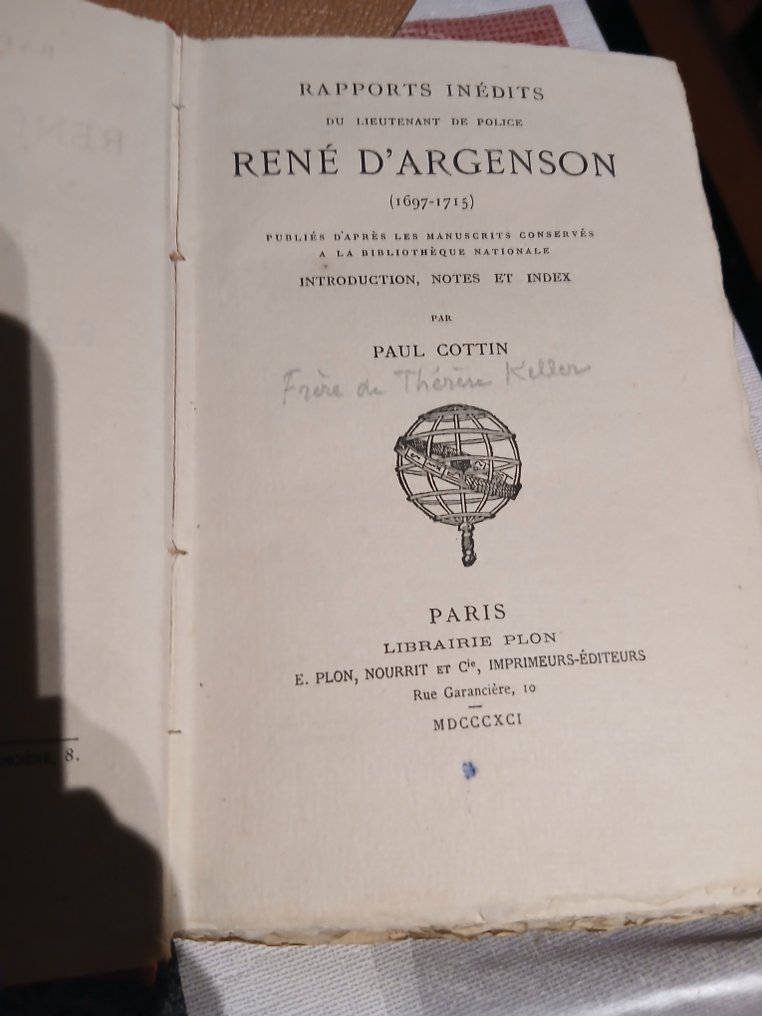 René d'Argenson; Paul Cottin (éditeur) - Rapports inédits du lieutenant de police René d'Argenson - 1891-1891 #3.2