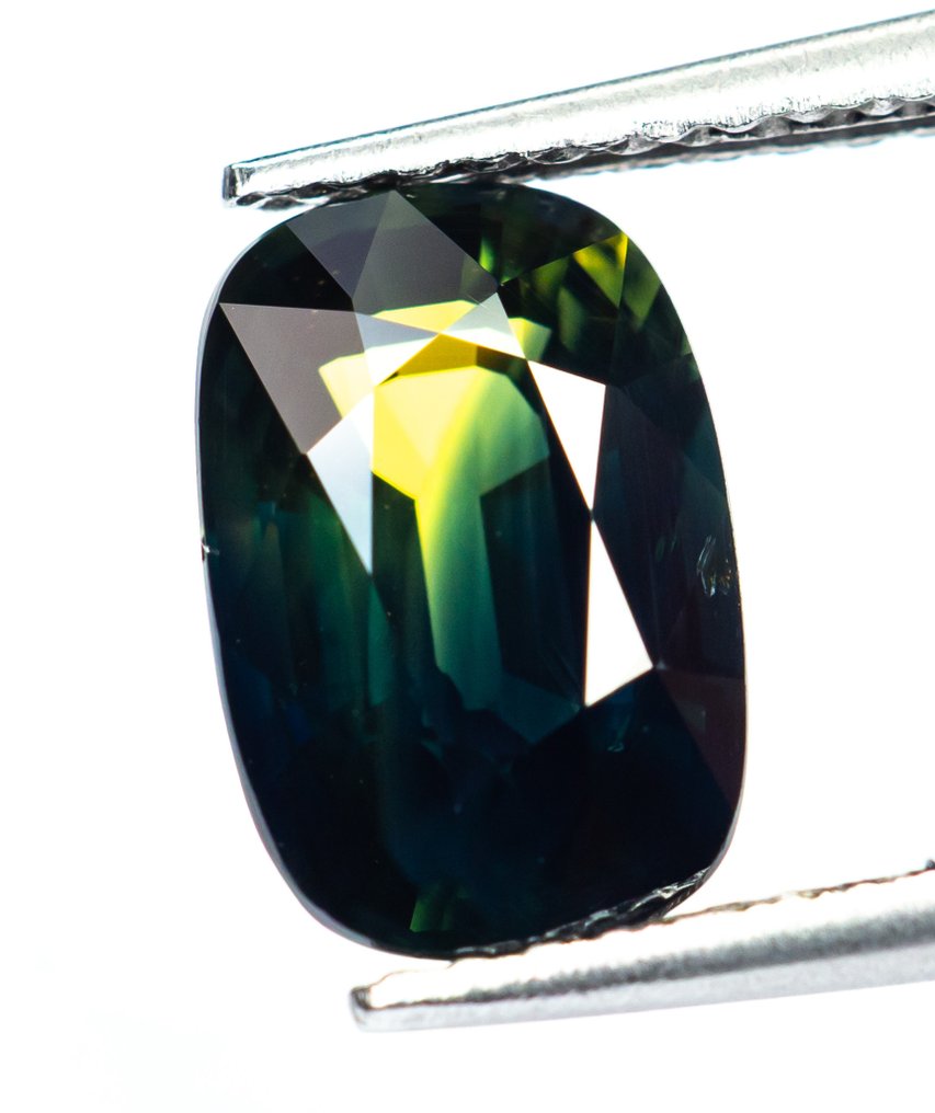 Senza Prezzo di Riserva Zaffiro - 3.06 ct - Bellerophon Gemlab - Verde bluastro profondo #2.1