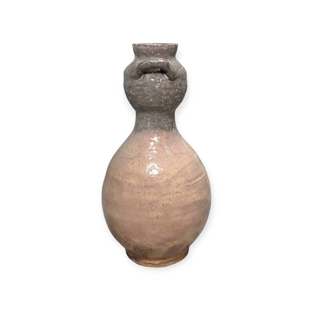 山本康夫——双耳萩烧南瓜形花瓶——现代山口陶瓷 - 瓷器 - Yamato Yasuo - 日本 - 昭和年代(1926-1989) #1.0