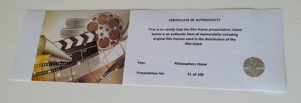 Harry Potter and the Philosopher's Stone - Framed Film Cell Display with COA #2.1