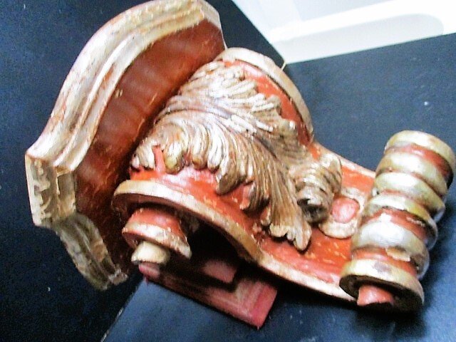 Suport raft perete - Aur, Lemn policrom, Argint - Wandconsole - lemn polichrom și verguld #2.1