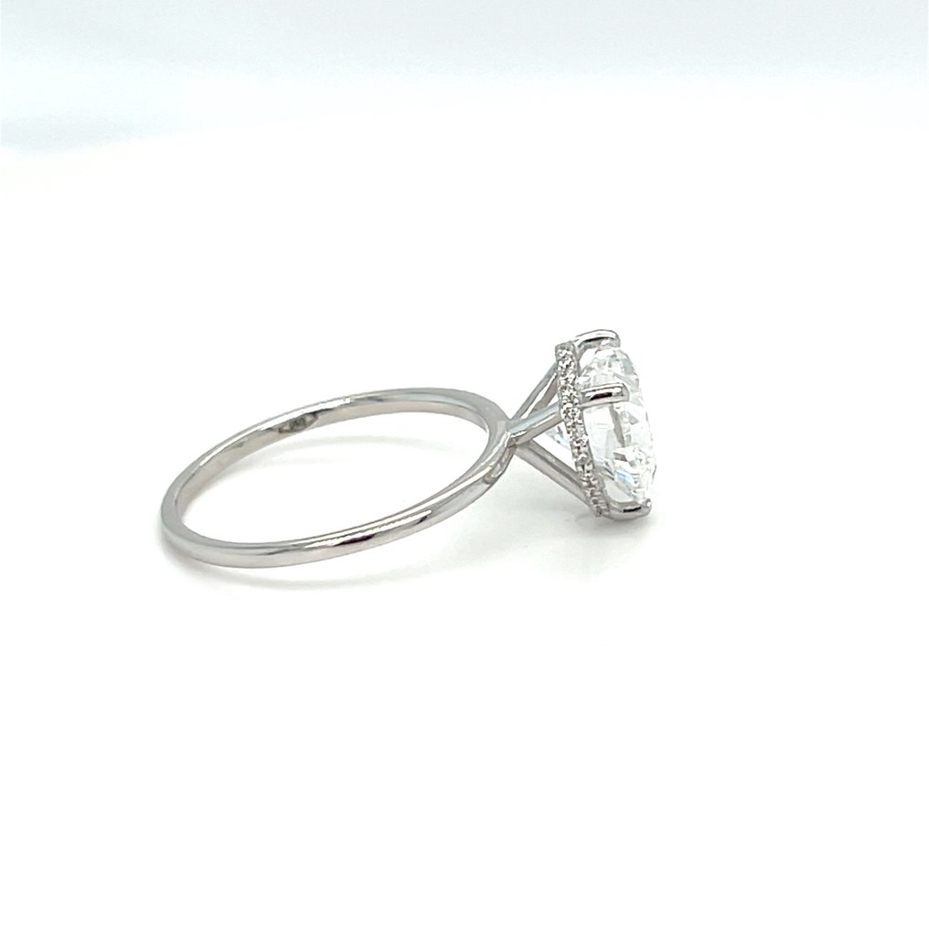 Fără preț de rezervă - Inel - 14 ct. Aur alb -  2.05ct. tw. Diamant (Cultivat în laborator) - Diamant #3.2