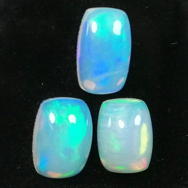 3 pcs 蛋白石 - 9.02 ct - 西班牙宝石学院(IGE) - 浓烈的色彩游戏 #4.3