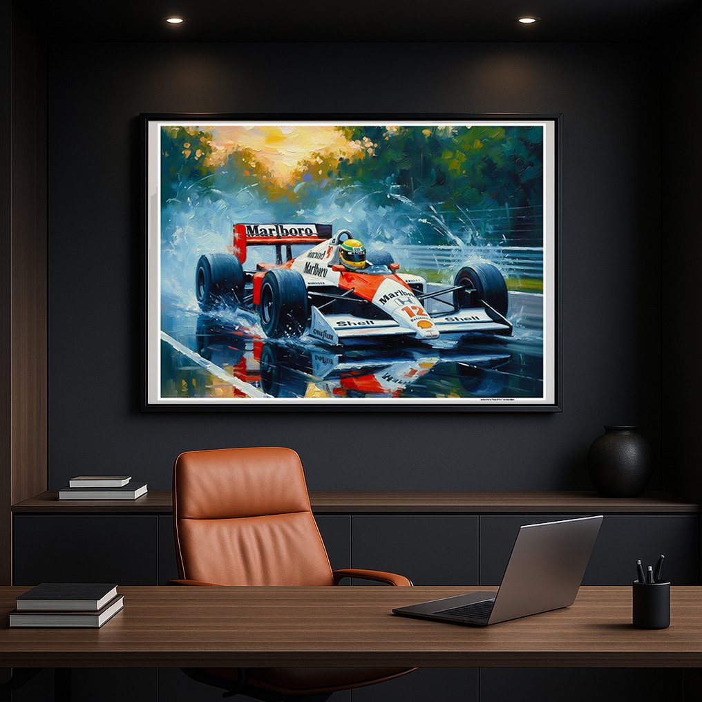 Ayrton Senna: De King of Rain  1988 Formula One World Champion  McLaren - Kunstwerk  #4.3