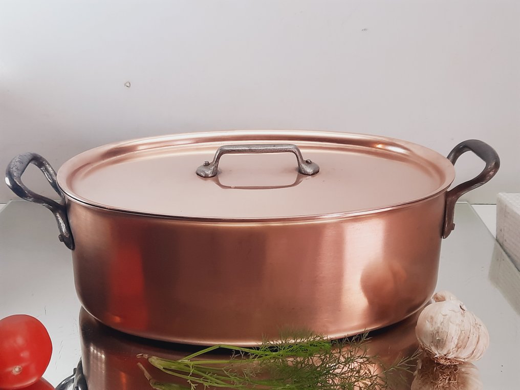 Τηγάνι -  Επαγγελματικό κουζινάκι με καπάκι, βαρέος τύπου - Εσωτερικό μέρος από ανοξείδωτο ατσάλι, Χαλκός #4.3