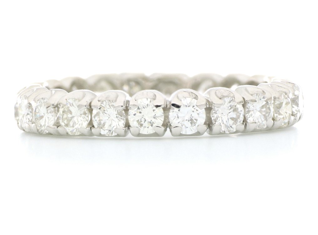 Zonder minimumprijs - Ring - 18 karaat Witgoud - 2.50ct. tw. Diamant (Natuurlijk) #1.0