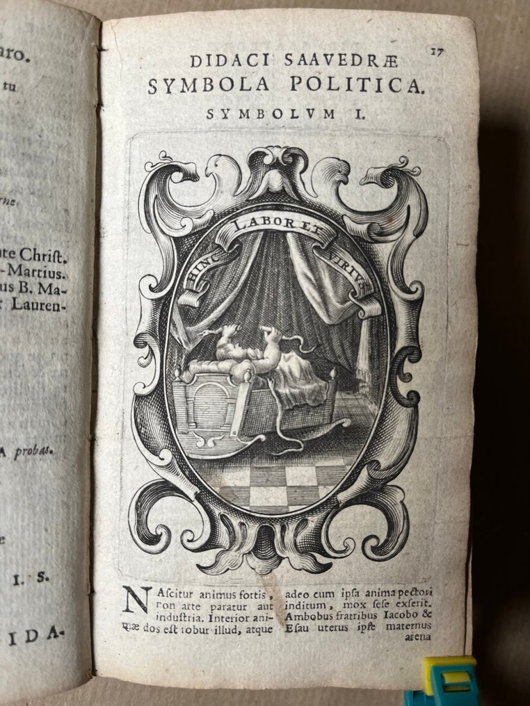 Diego Saavedra Fajardo - Idea principis christiano-politici, symbolis CI. Expressa, á Didaco Saavedra Faxardo. Ab innumeris - 1660 #1.0