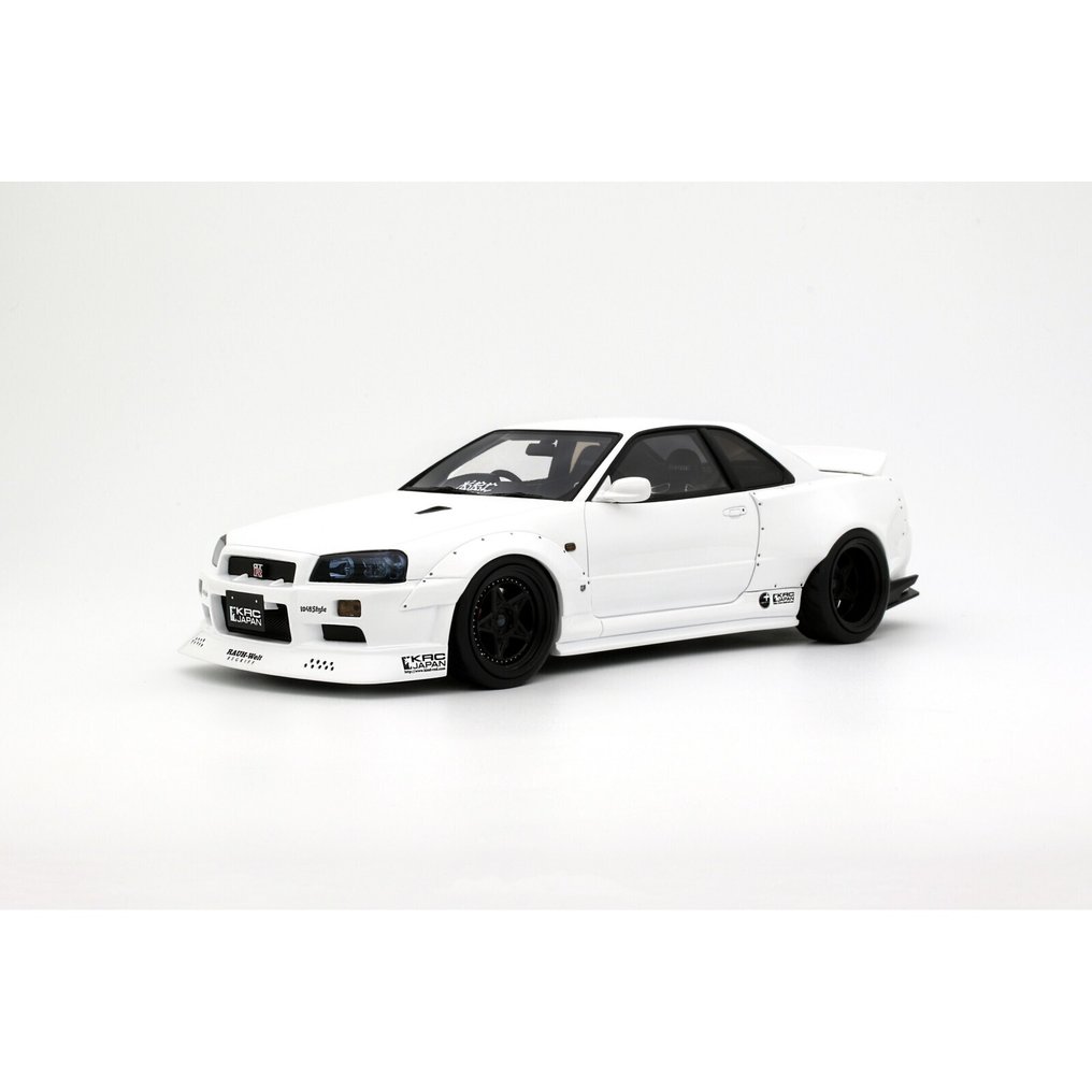 Otto Mobile 1:18 - Model car - Nissan Skyline GT-R (BNR34) by KRC QX1 – 2019 – Pearl Wit #1.0