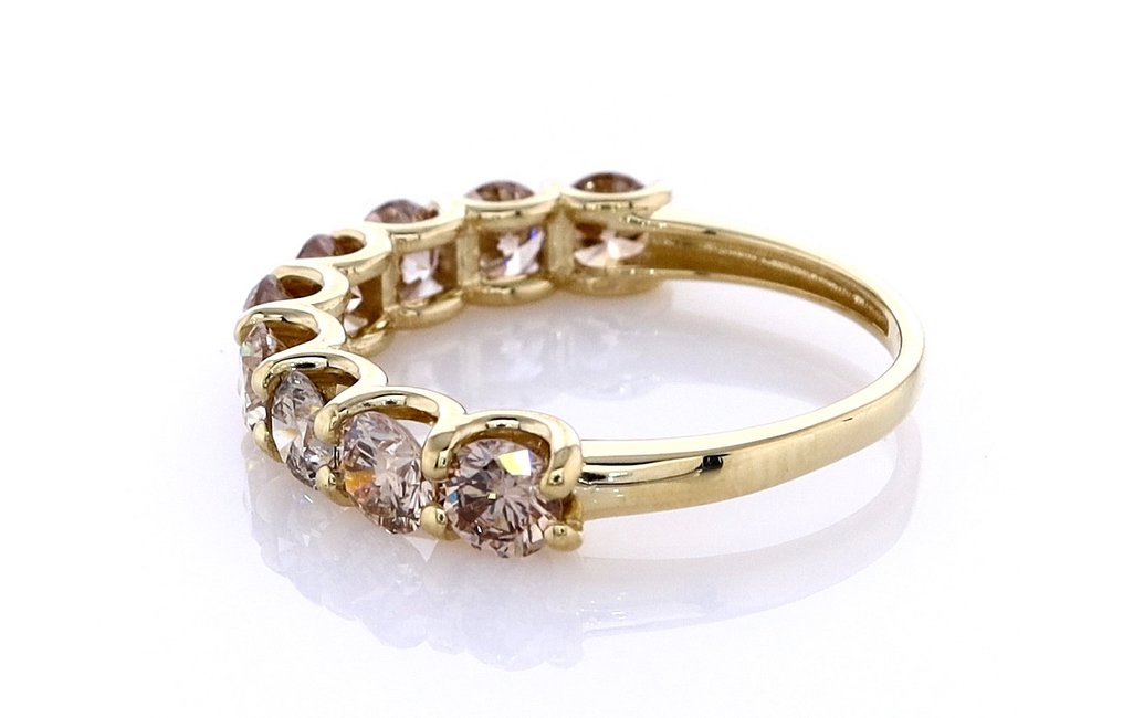 没有保留价 - 戒指 - 14K包金 黄金 - 1.97ct. tw. 钻石 (天然色彩的) #4.3