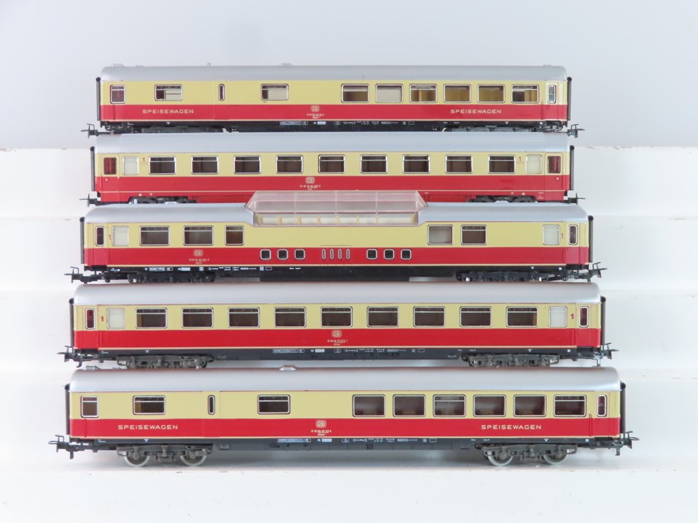 Märklin H0 - 4099/4147/ - Επιβατικό τρένο μοντελισμού (5) - 5x 4-θέσια «TEE» επιβατικά βαγόνια, 1ης τάξης, συμπεριλαμβανομένου εστιατορίου και πανοραμικού - DB #1.0