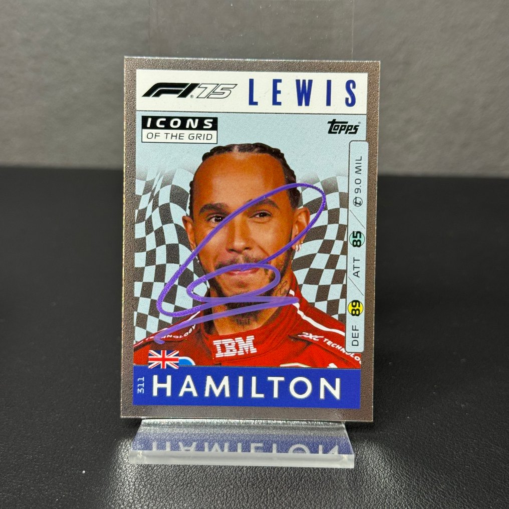 法拉利 - Topps Icons of the Grid 311 Signed - 路易斯·漢米爾頓 - 2025 - 交易卡  #1.0