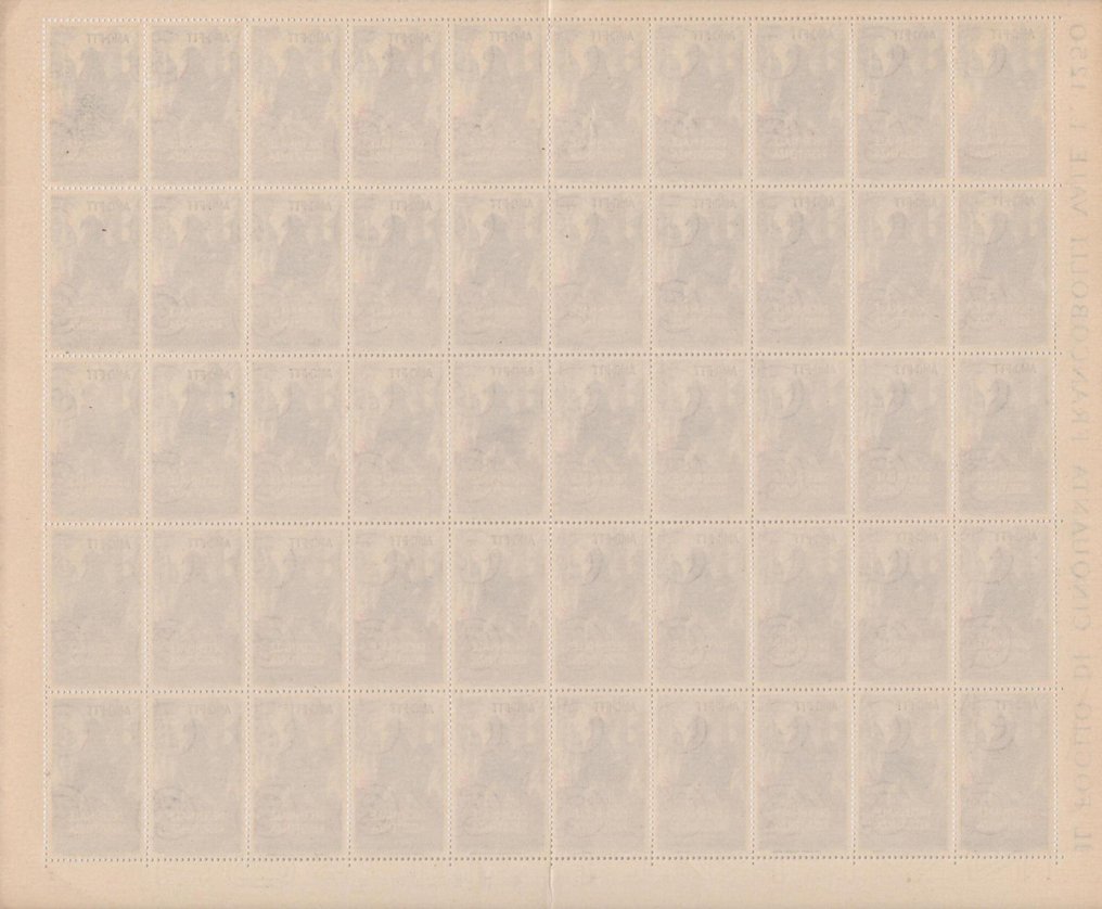 Triest - Zone A 1954 - AMG-FTT 2 valves in 50-sheet full sheets of new MNH**. - Sassone  n. 199-200 #1.0