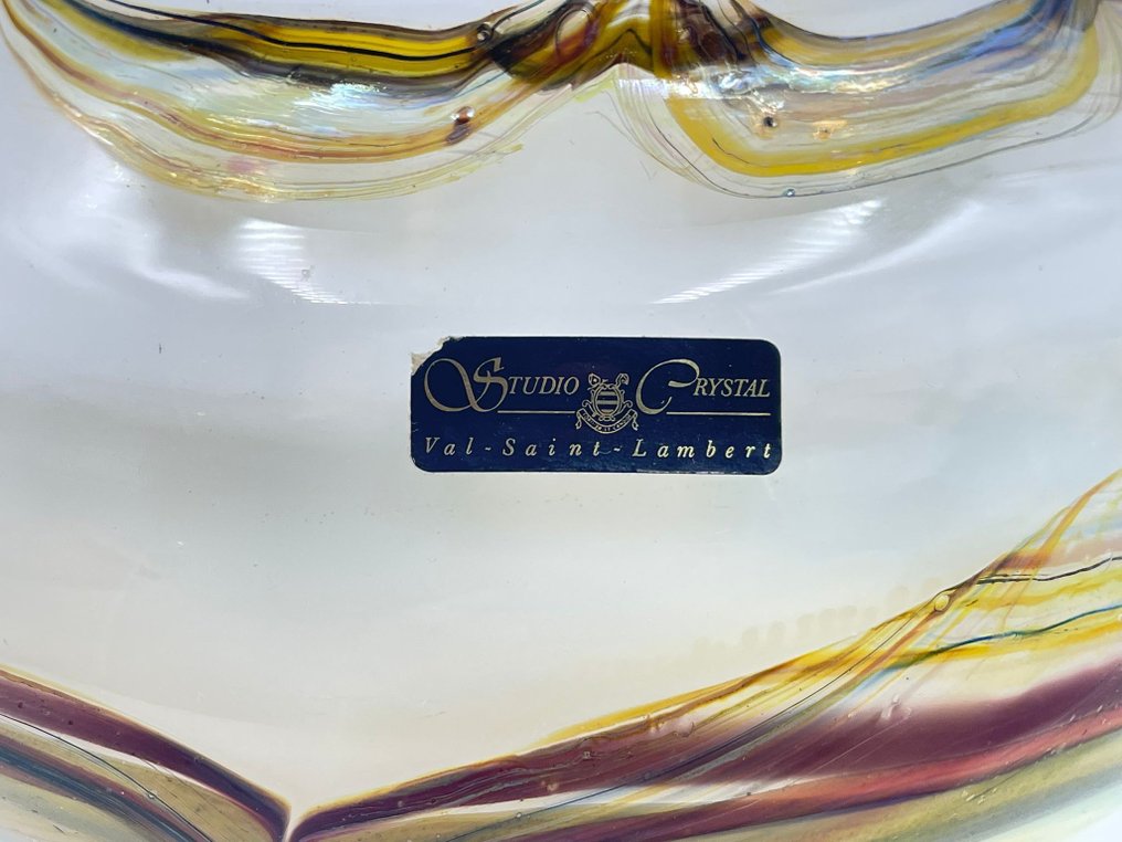 Val Saint Lambert - Vase -  D8  - Crystal - Studio Crystal - Signed #2.1