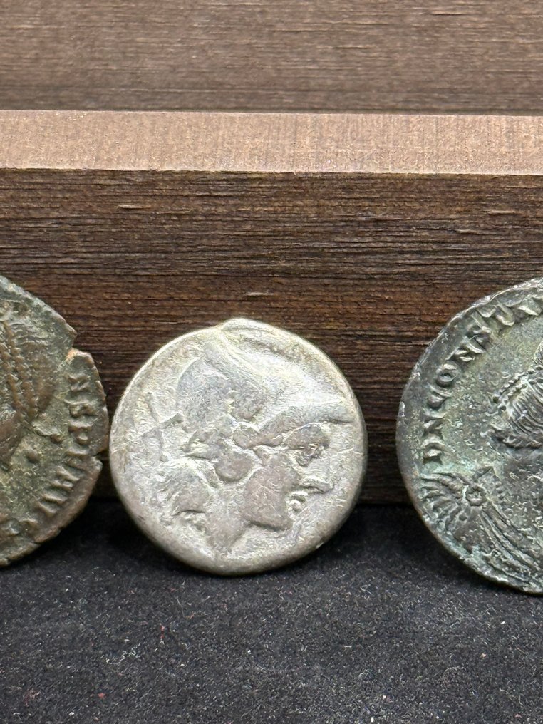 罗马帝国, 罗马共和国 Lot of 4 coins 2nd century BC - 4th century AD (没有保留价) #4.3