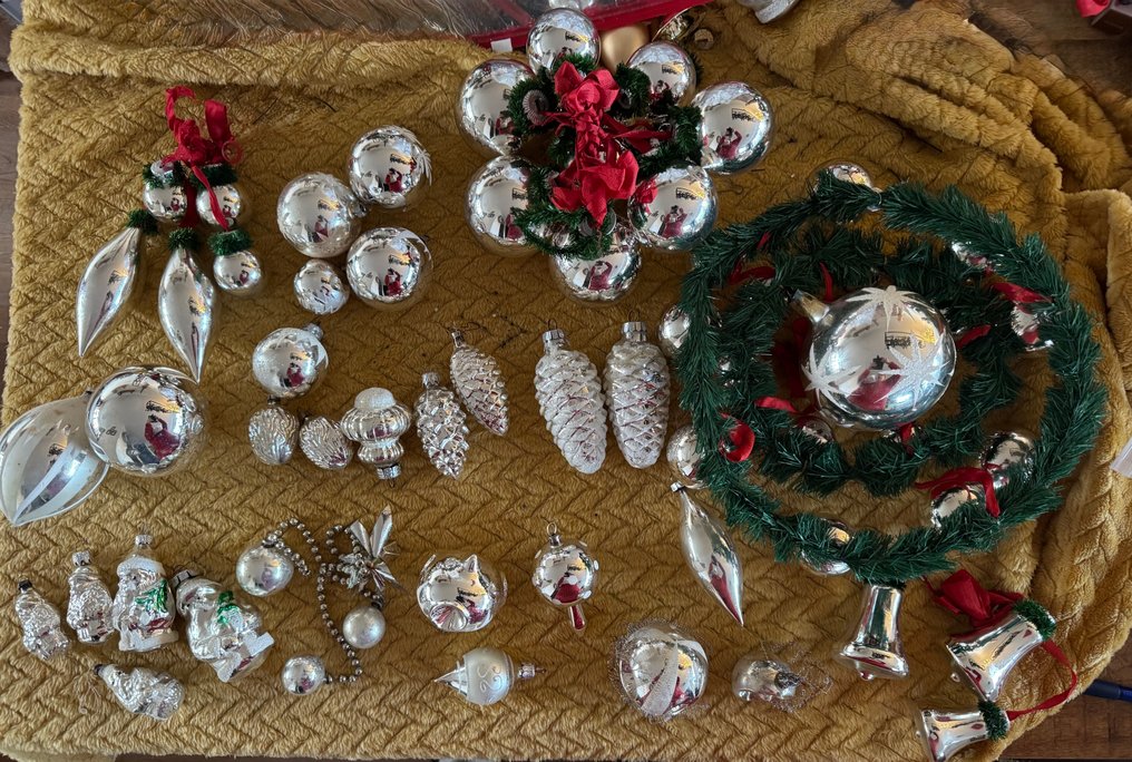 圣诞小饰品 (60) - 玻璃 - 圣诞装饰（银色） #1.0