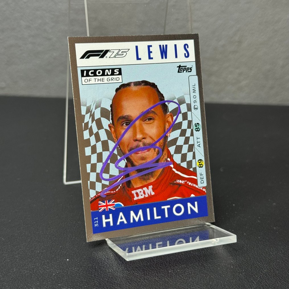 法拉利 - Topps Icons of the Grid 311 Signed - 路易斯·漢米爾頓 - 2025 - 交易卡  #3.2