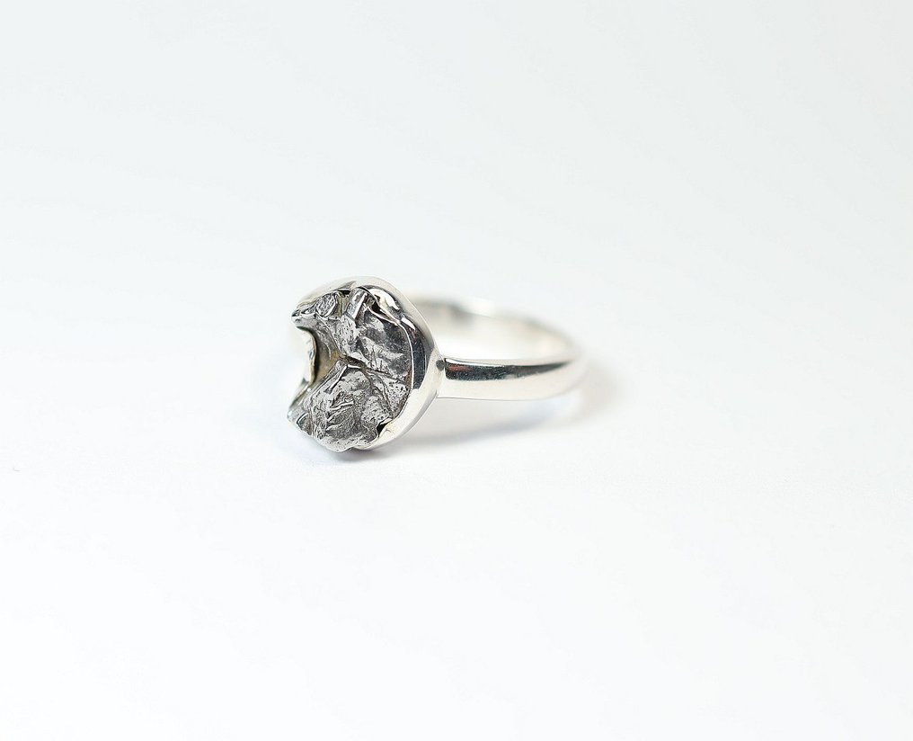 Anello in meteorite Campo del Cielo / nuovo 925. Argento sterling - 3.2 g - (1) #1.0