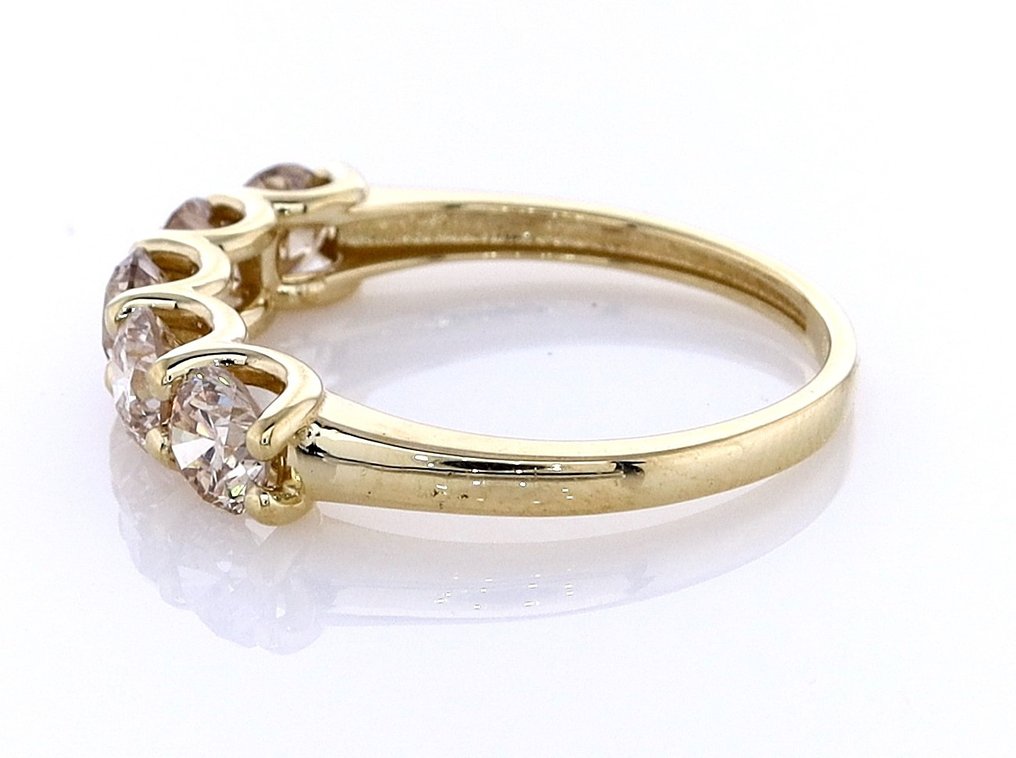 没有保留价 - 戒指 - 14K包金 黄金 -  1.50ct. tw. 钻石 (天然色彩的) #4.3