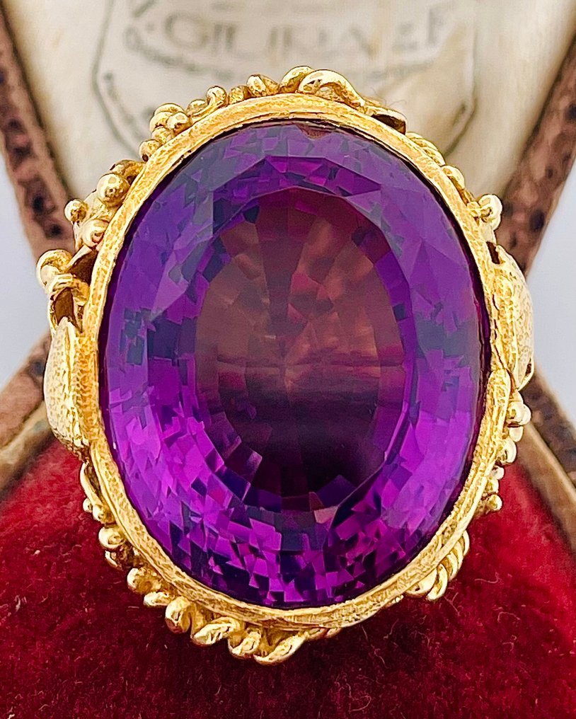 Ring - 18 kt. Yellow gold Amethyst #1.0