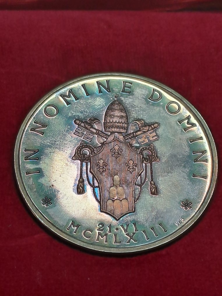 教廷. Medaglia in argento 1963 con box originale  (沒有保留價) #3.2