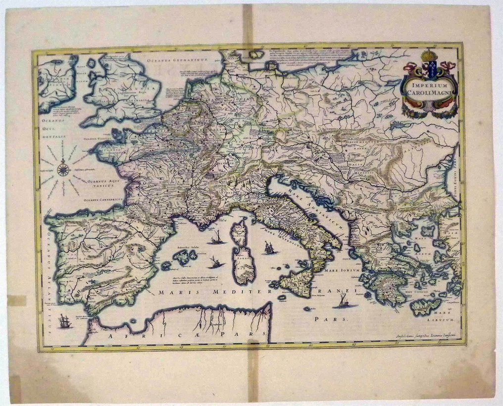 荷兰 - 欧洲，查理大帝的; Johannes Janssonius - Imperium Caroli Magni - 1651-1660 #1.0
