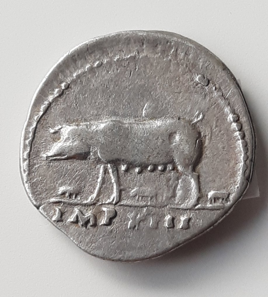 Ρωμαϊκή Αυτοκρατορία. Titus, as Caesar AD 69-79. Denarius Rome - Sow with three piglets  (χωρίς τιμή ασφαλείας) #1.0