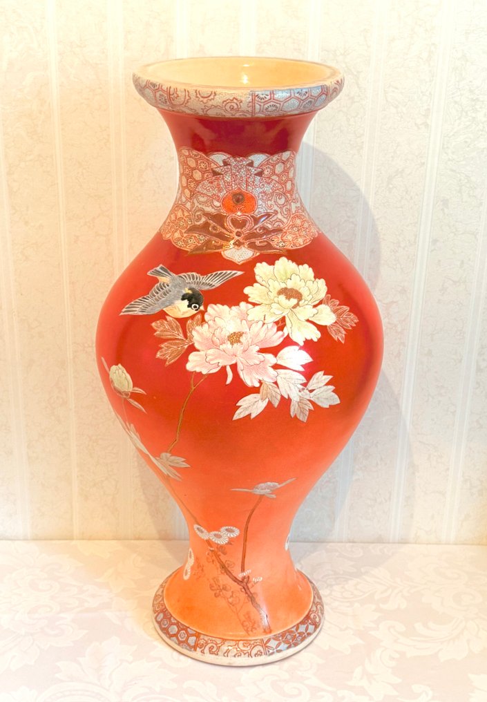 花瓶 - 陶瓷 - 日本 - 明治時期（1868-1912） - Satsuma 地板花瓶  (沒有保留價) #2.1