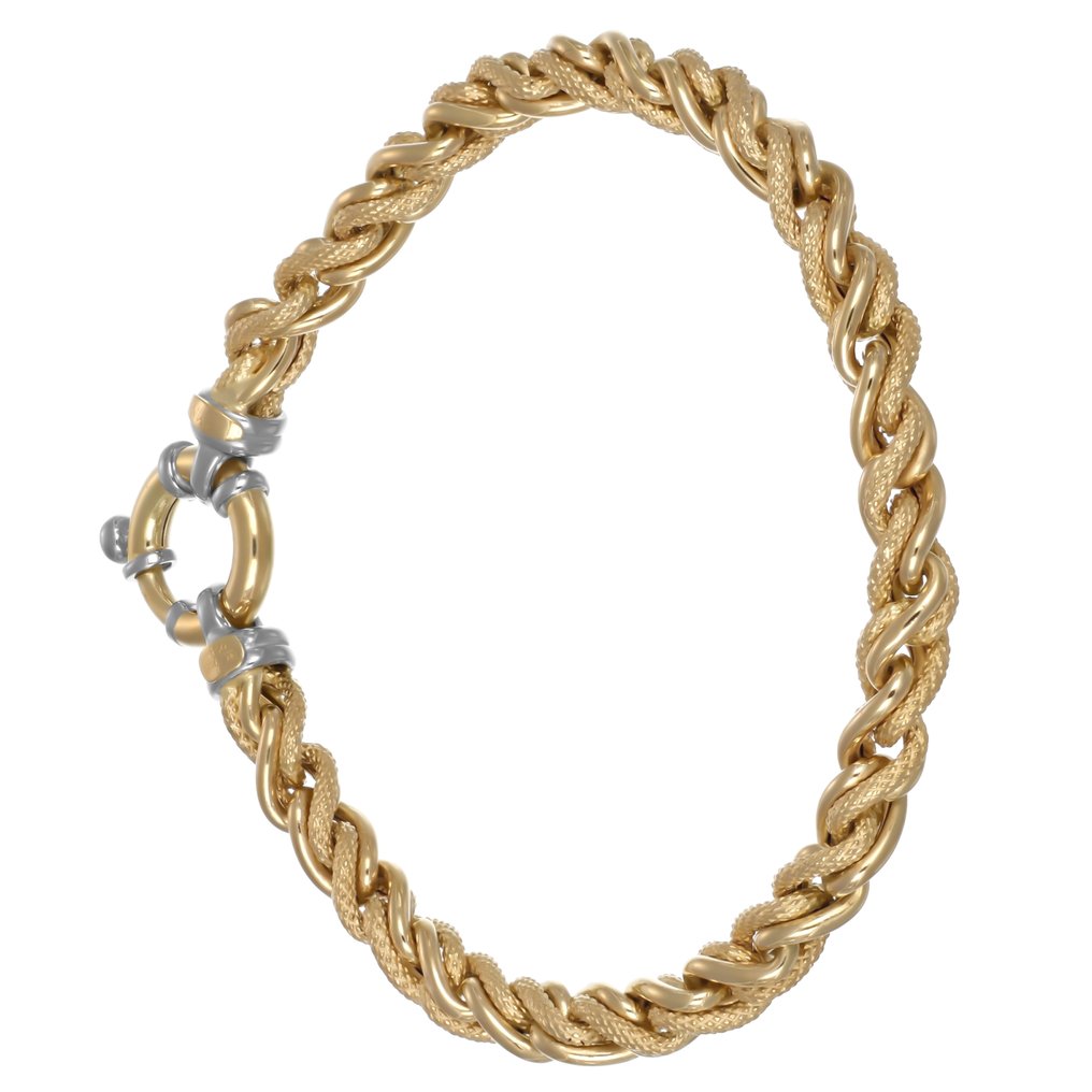 Βραχιόλι - 18 καράτια Κίτρινο χρυσό, Λευκός χρυσός #3.2