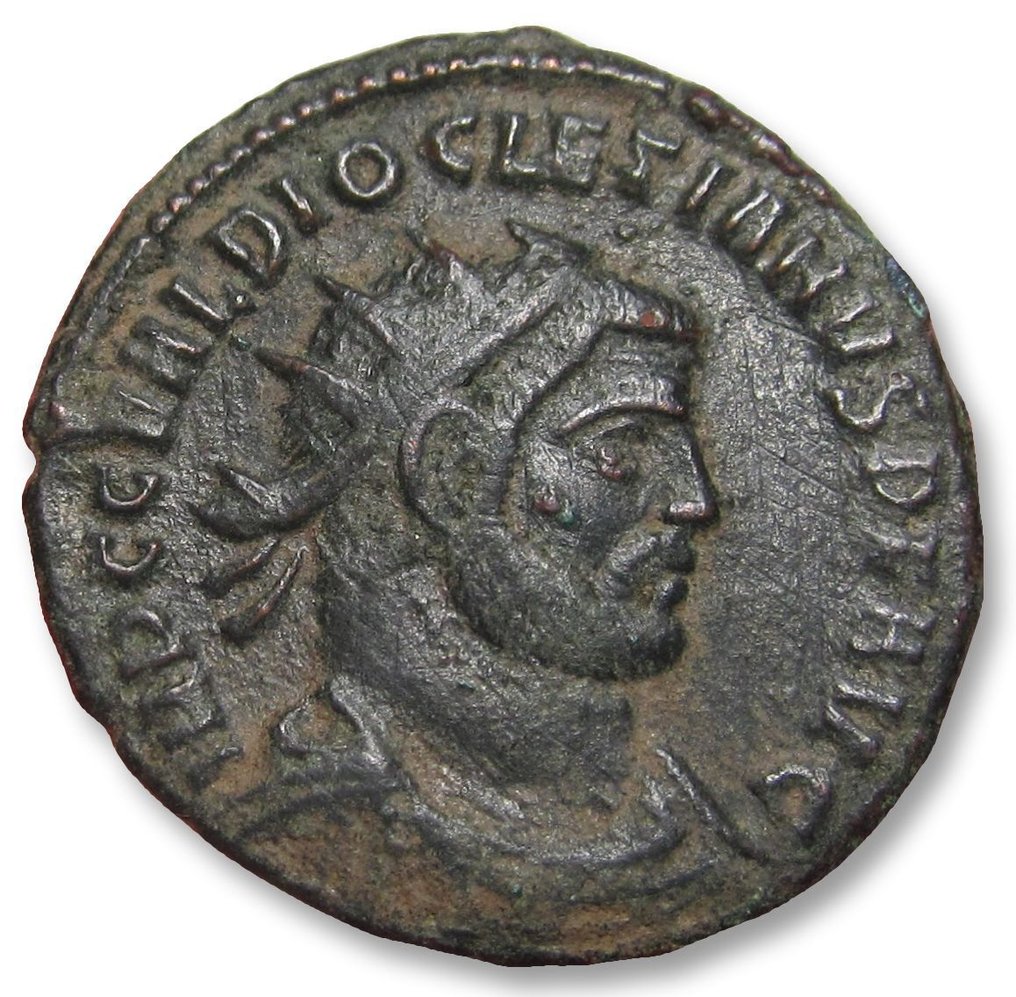 Roman Empire. Diocletian (AD 284-305). Antoninianus Heraclea, 1st officina circa 295-296 A.D. - CONCORDIA MILITVM / HA -  (No Reserve Price) #1.0