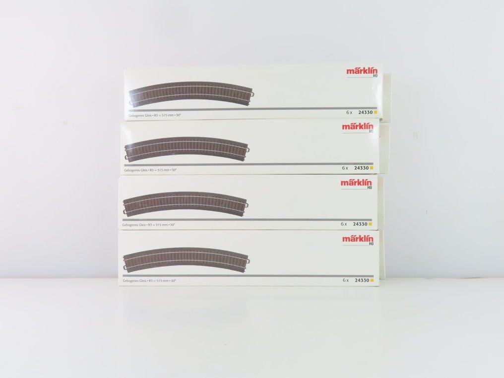 Märklin H0 - 24330 - Model train tracks (24) - 24-piece rail set with bent rail pieces, C-rail #3.2