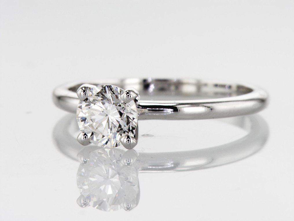 戒指 - 14K包金 白金 - 0.90ct. tw. 钻石 (天然) - R00108 #2.1