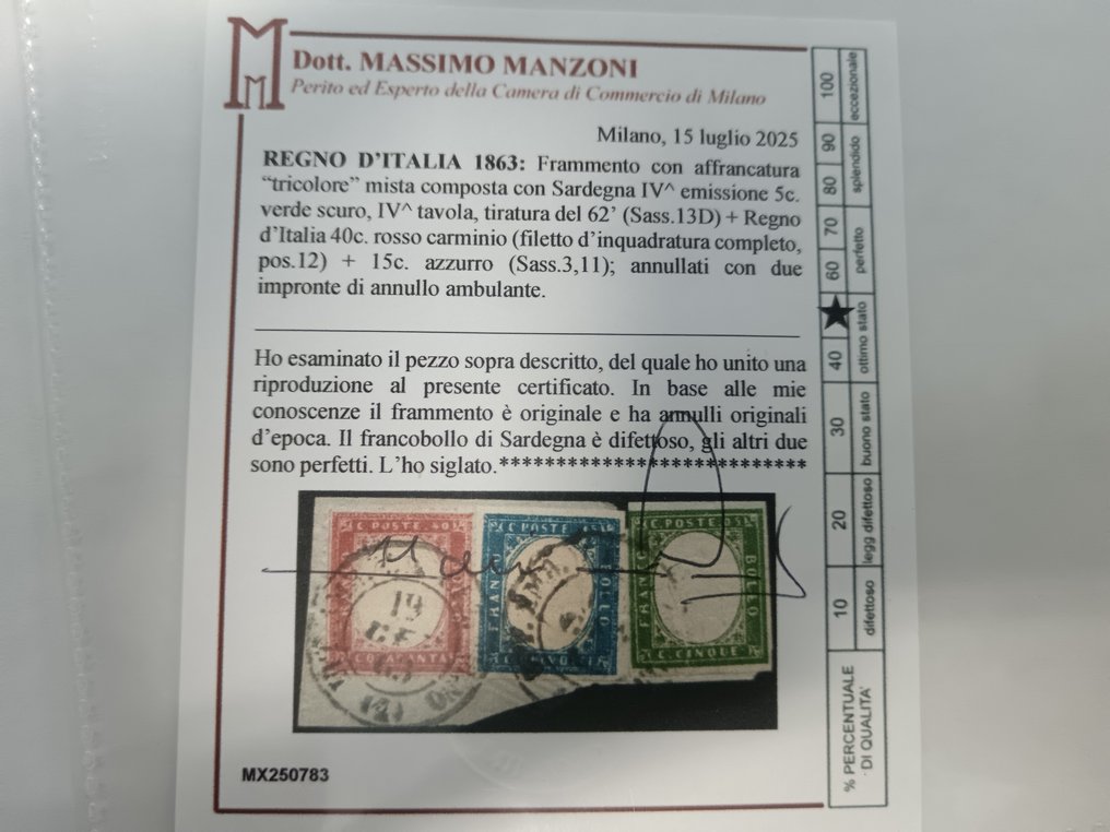 Αρχαία ιταλικά κράτη 1861/1863 - Αρχαίες πολιτείες - Σαρδηνία #3.2