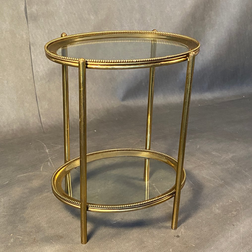 咖啡桌 - Accent - 玻璃, 鍍金黃銅, 意大利中世纪设计 #1.0