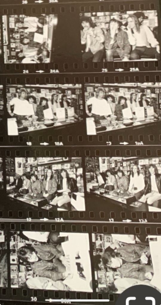 Bill Zygmant - Status Quo 1982 In-Store Signing – Original Vintage Contact Sheet #3.2