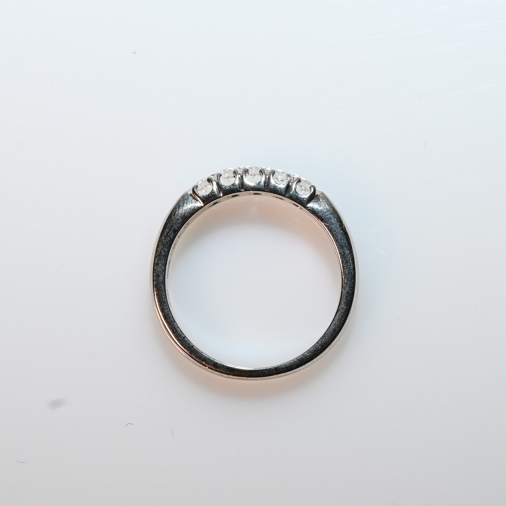 Δαχτυλίδι αιωνιότητας - 18 καράτια Λευκός χρυσός - 0.20ct. tw. Διαμάντι (Φυσικό) #1.0