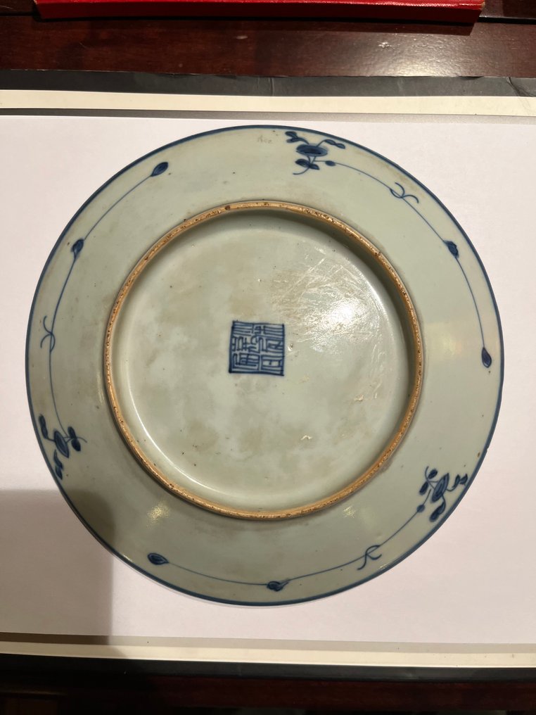 Πιάτο Μπλε και Λευκού Λωτού - Πορσελάνη - Κίνα - Qing Dynasty (1644-1911) #3.2